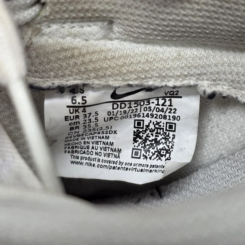 Nike Dunk‎ Low Retro Coconut Milk Women's Size 6.5 White Low Top DD1503-121